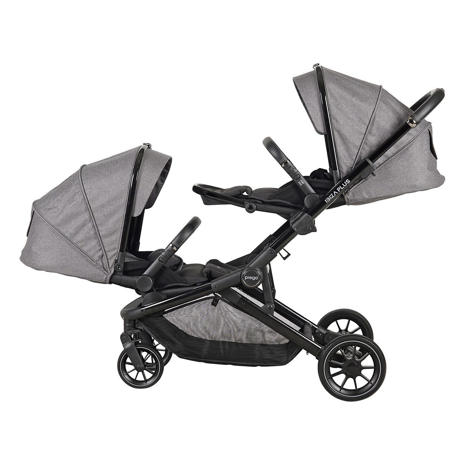 Prego İbiza Plus Travel Sistem İkiz Bebek Arabası 2223 Gri