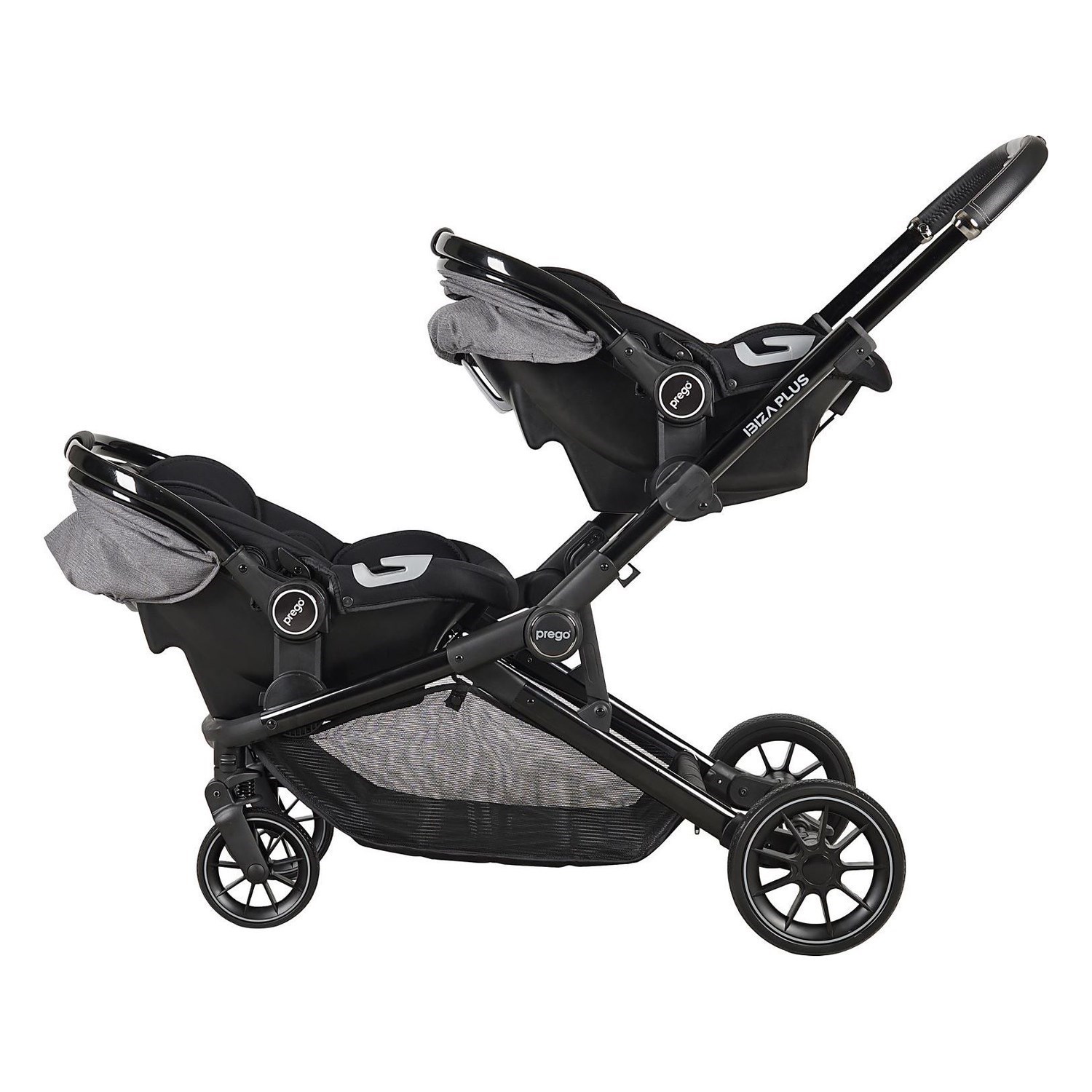 Prego İbiza Plus Travel Sistem İkiz Bebek Arabası 2223 Gri