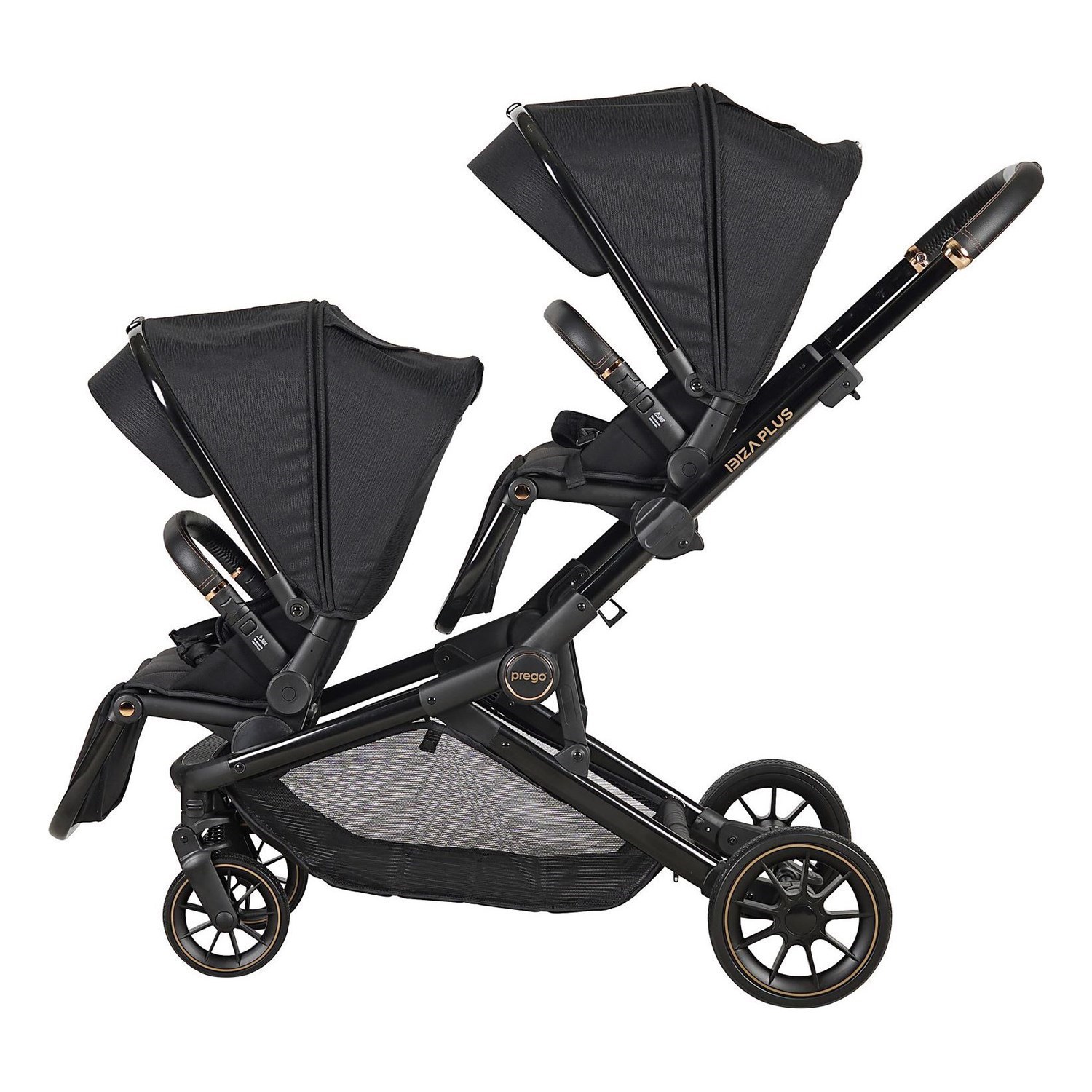 Prego İbiza Plus Travel Sistem İkiz Bebek Arabası 2223 Siyah