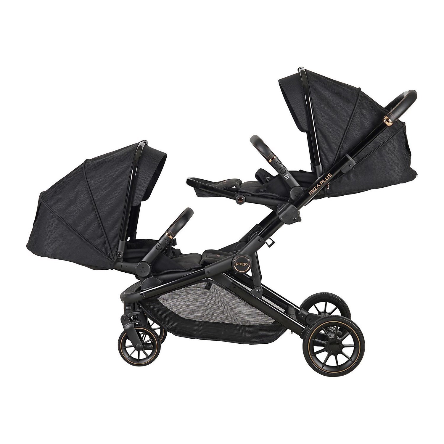Prego İbiza Plus Travel Sistem İkiz Bebek Arabası 2223 Siyah