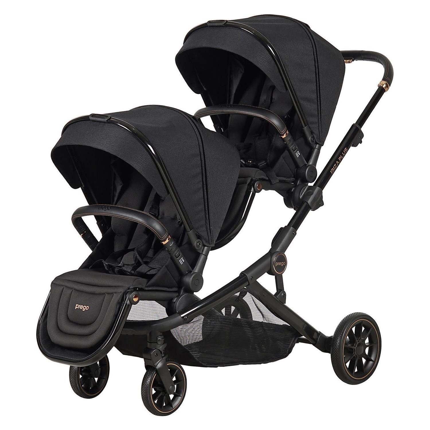 Prego İbiza Plus İkiz Bebek Arabası 2223 Siyah