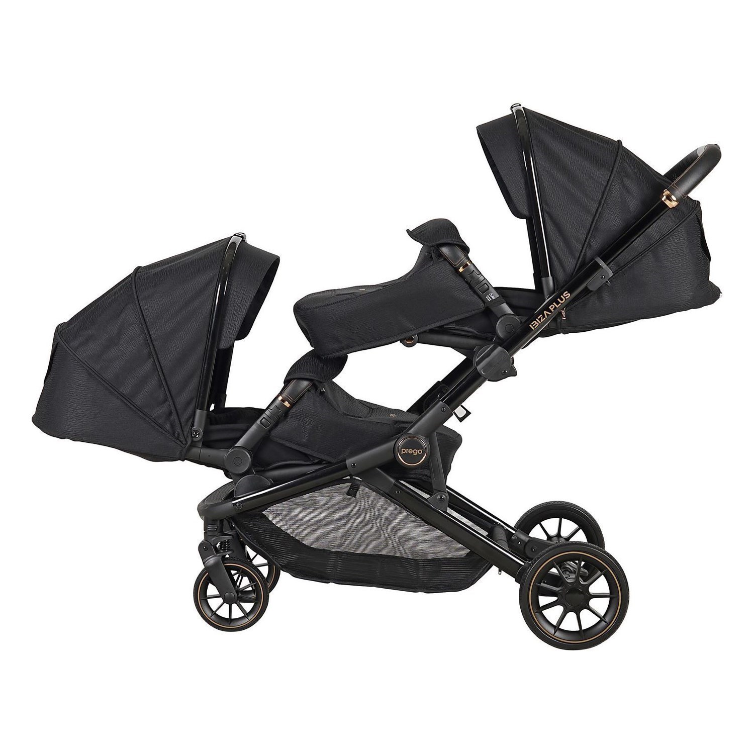 Prego İbiza Plus İkiz Bebek Arabası 2223 Siyah