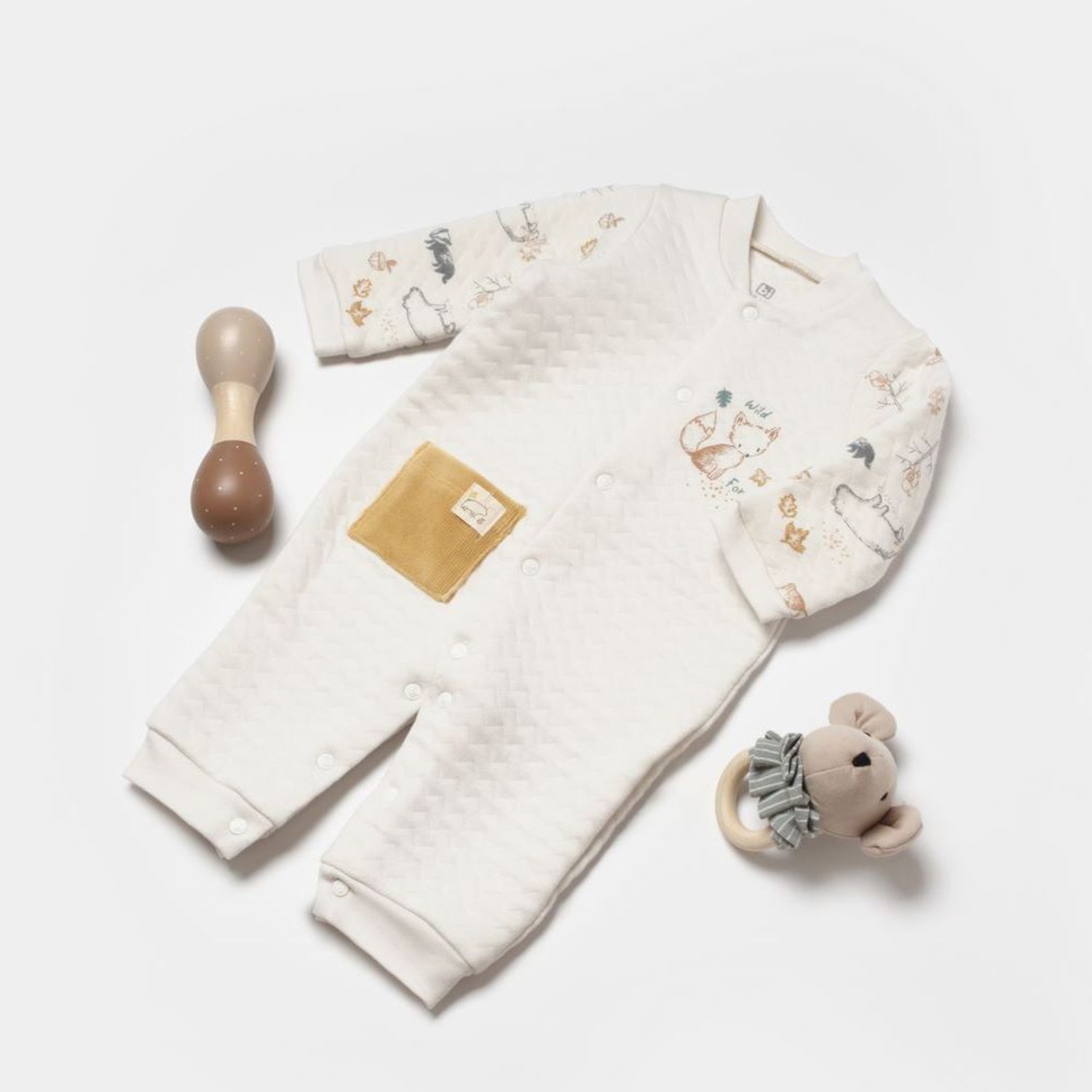 Bibaby Wild Forest Bebek Tulumu 60777 Bej