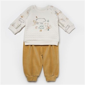Bibaby Wild Forest 2'li Bebek Takım 59811 Bej