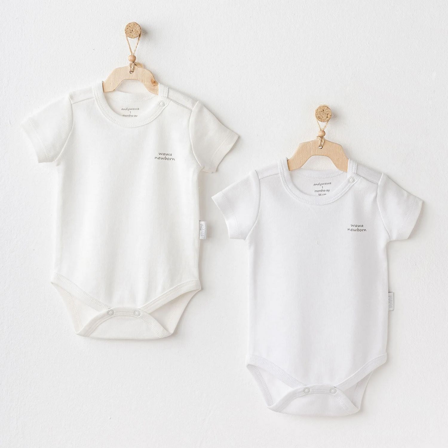 Andywawa 2'li Basic Bebek Body AC25211 Ekru
