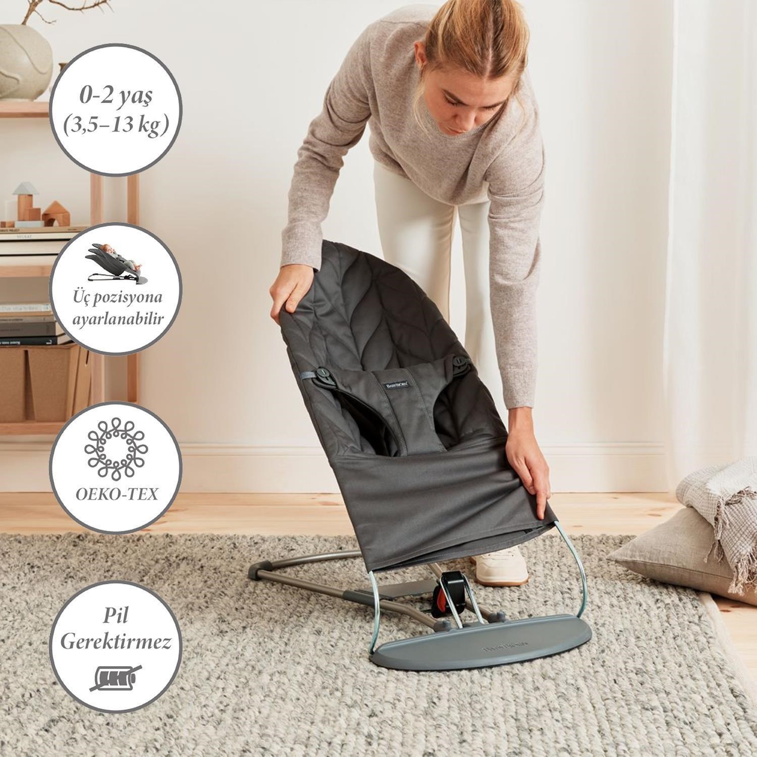 BabyBjörn Bliss Ana Kucağı Woven Petal Oyuncaklı Anthracite