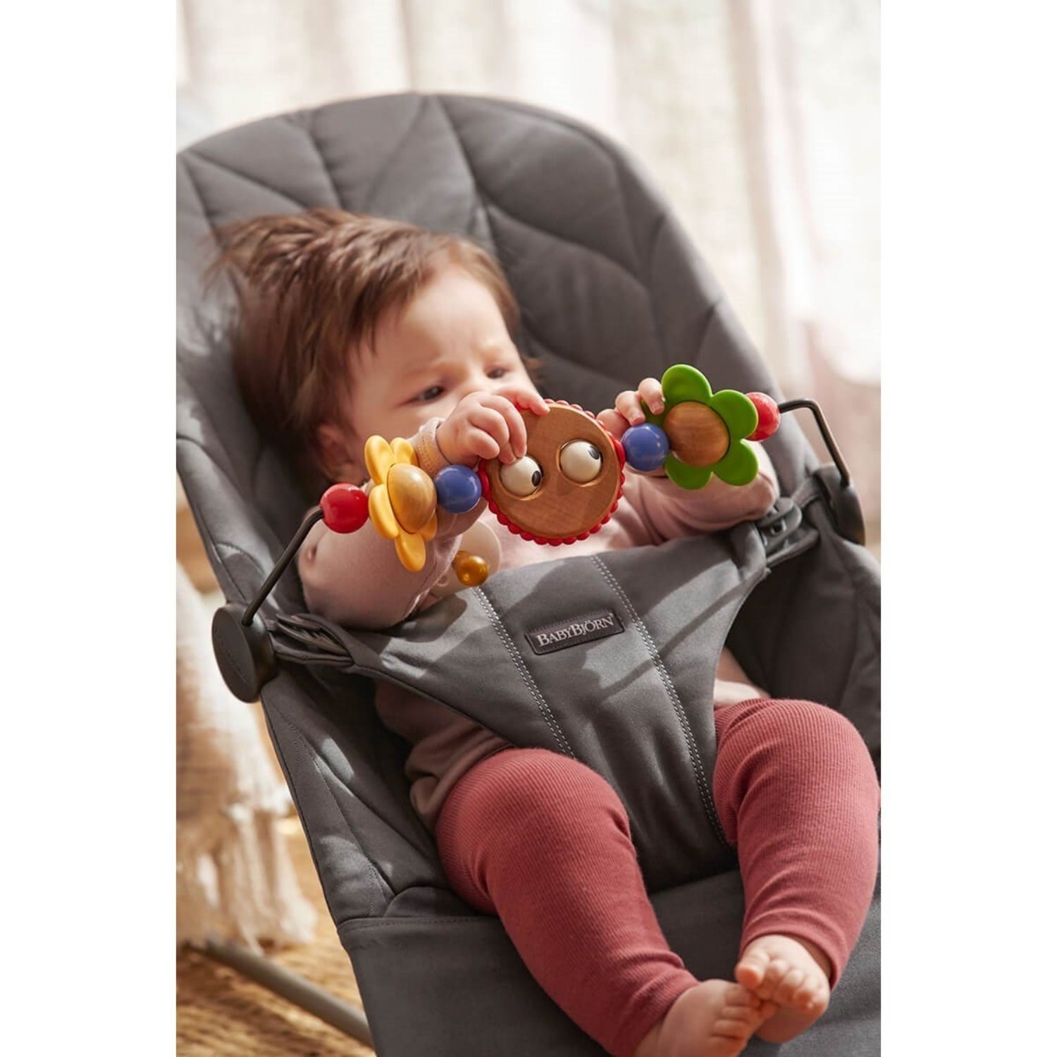 BabyBjörn Bliss Ana Kucağı Woven Petal Oyuncaklı Anthracite