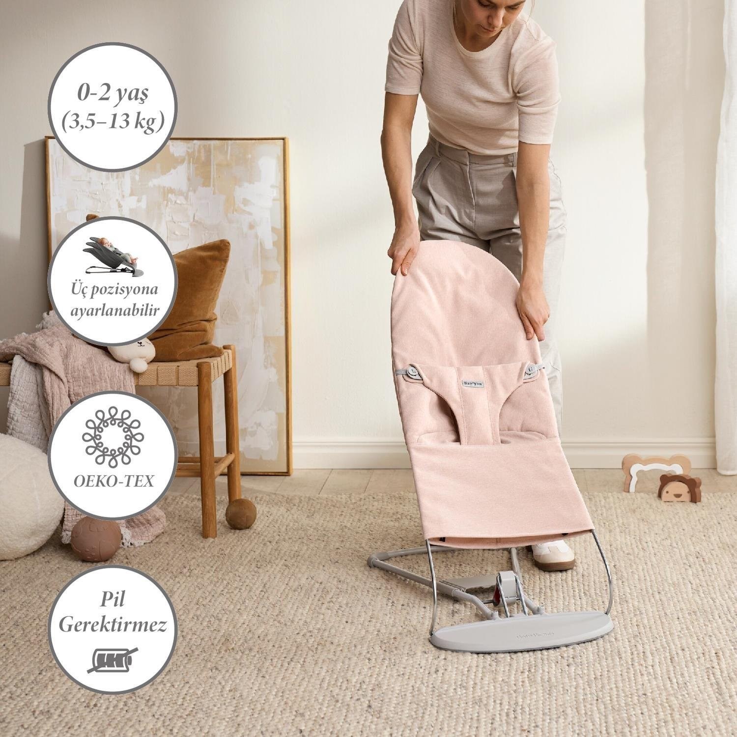 BabyBjörn Balance Bliss Ana Kucağı Woven Light Pink