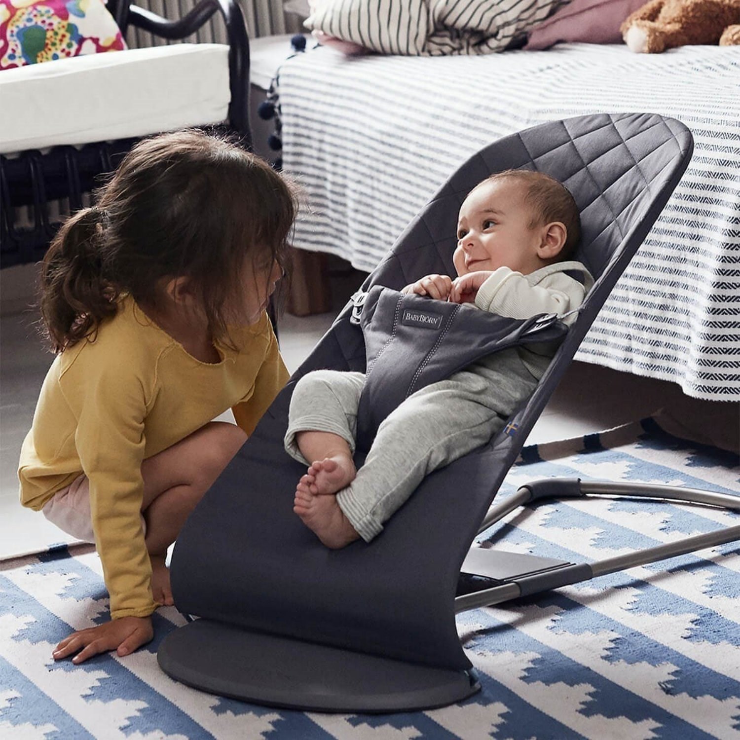 Babybjörn Balance Bliss Ana Kucağı Woven Cotton Çantalı Anthracite