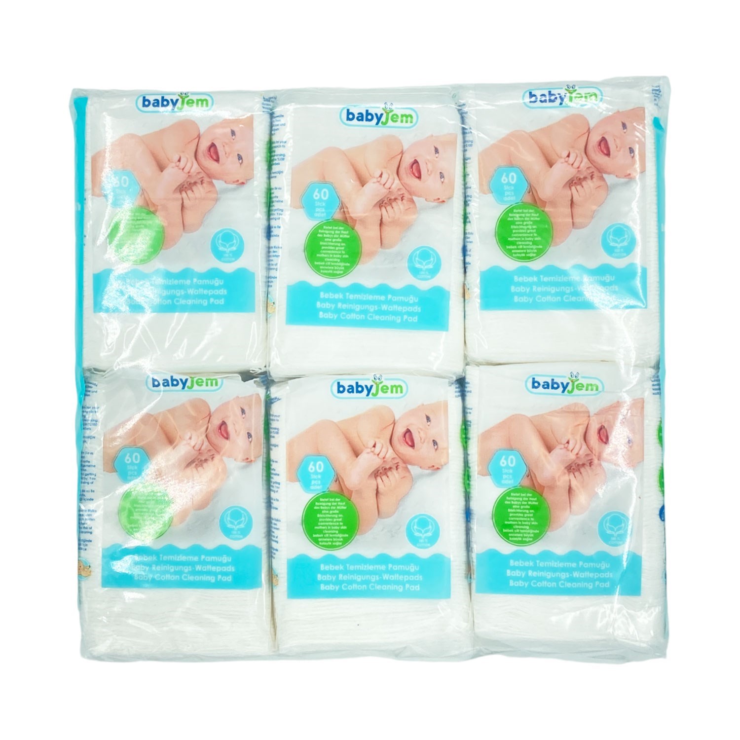 BabyJem 6'lı Bebek Temizleme Pamuğu 866 