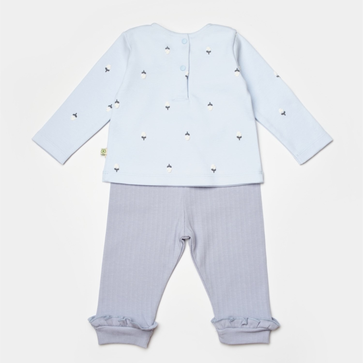 Biorganic Love Floral 2'li Bebek Takım 59879 Ekru-Lila