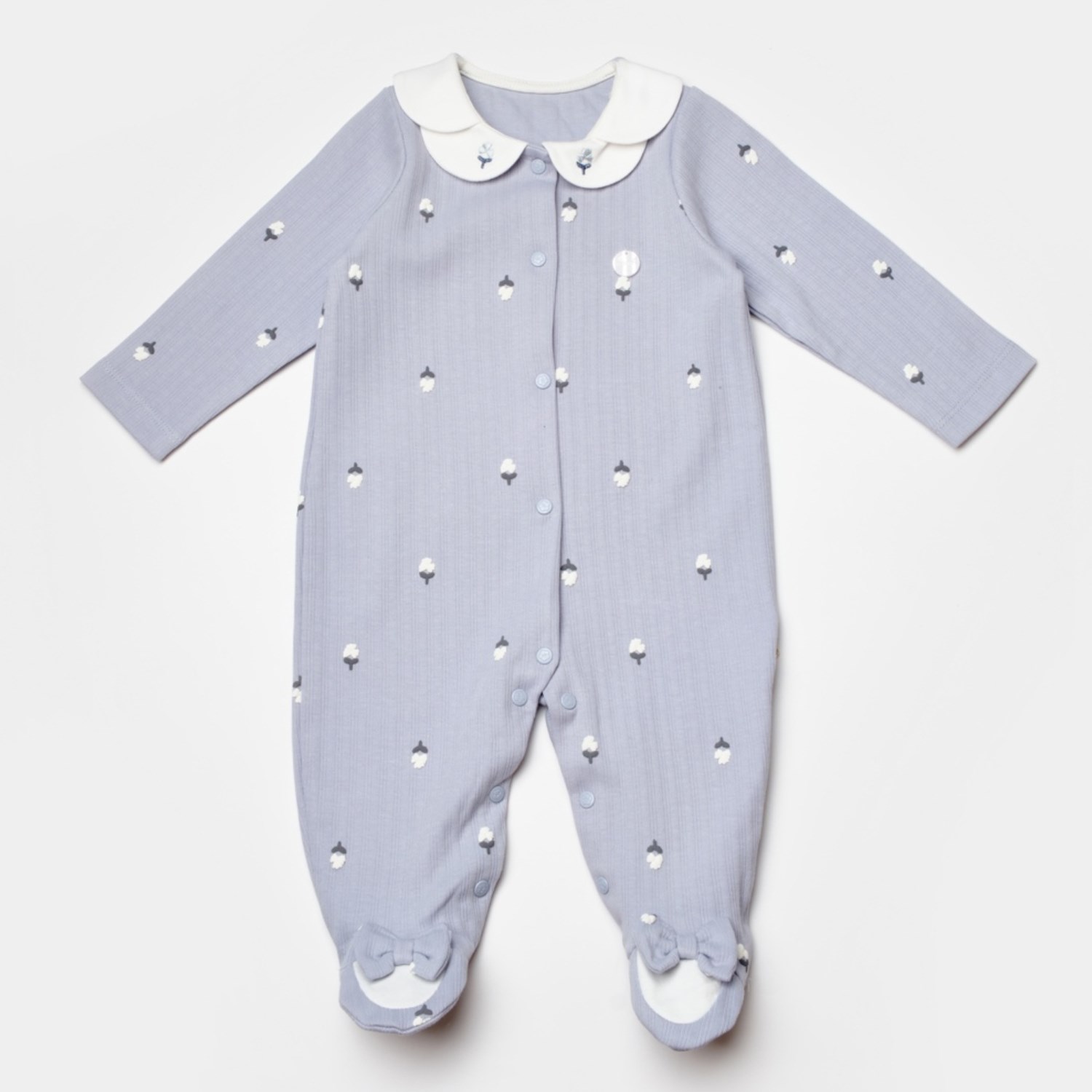 Biorganic Love Floral Bebek Tulum 60790 Ekru-Lila
