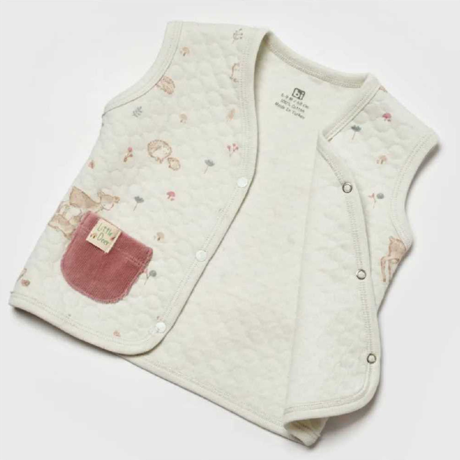 Bibaby Little Deer Bebek Yeleği 61509 Mint