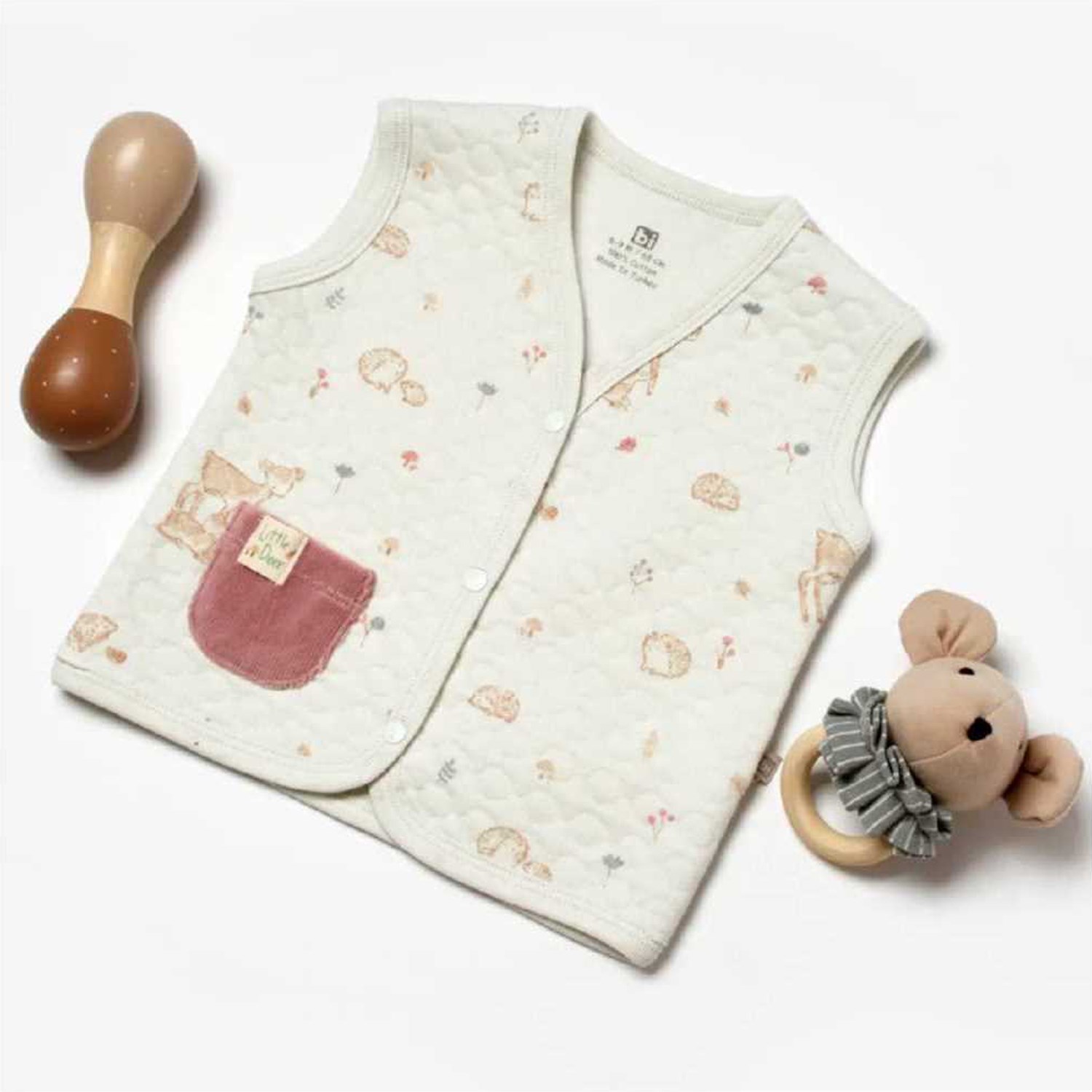 Bibaby Little Deer Bebek Yeleği 61509 Mint
