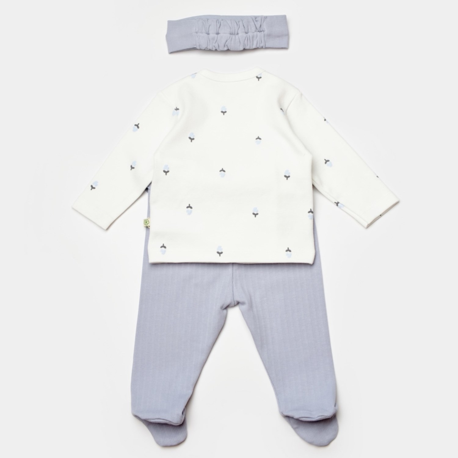Biorganic Love Floral 3'lü Bebek Takım 73346 Ekru