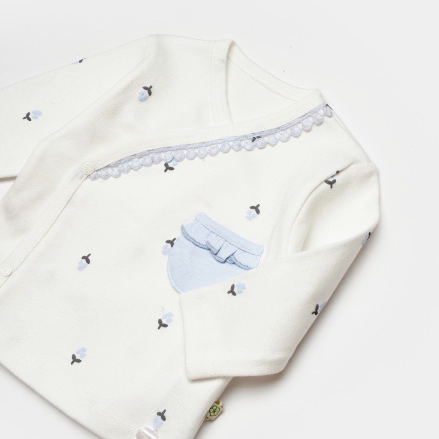Biorganic Love Floral 3'lü Bebek Takım 73346 Ekru