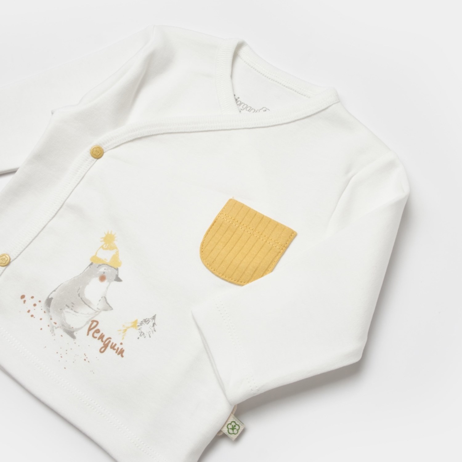Biorganic Penguin Club 3'lü Bebek Takım 73336 Ekru-Gri