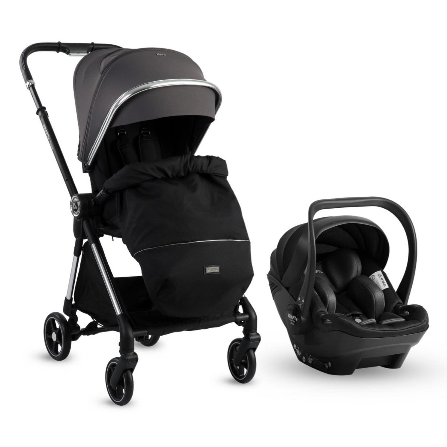 Kraft Focus Travel Sistem Bebek Arabası  Grey