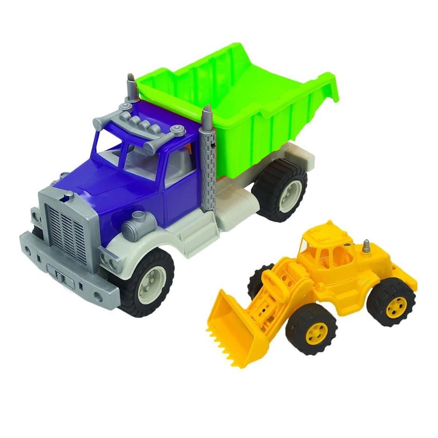 Uçar Kids İnşaat Kamyonum ve Mini Buldozer 121U Lacivert