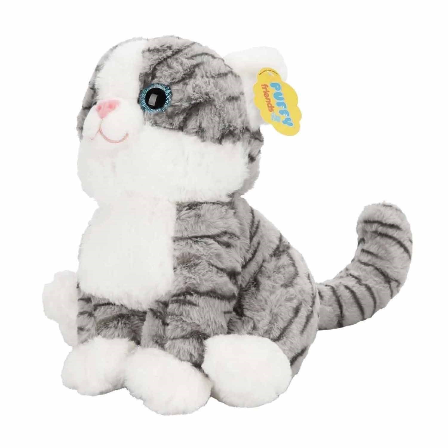 Puffy Friends Peluş Bıyıksız Kedi 30 Cm S00004774 Gri