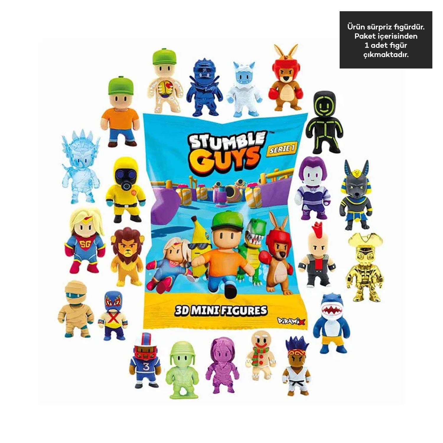 Giochi Stumble Guys Mini Figür CDU18-SG-30005 Renkli