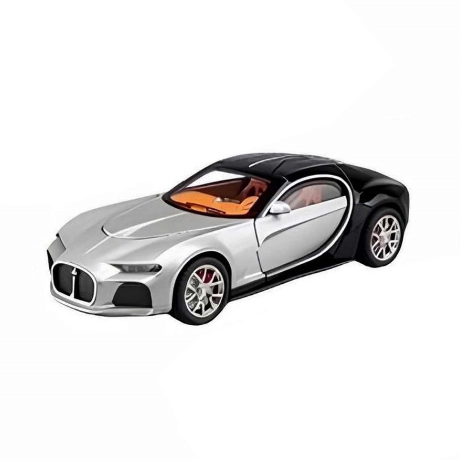 Prestij 1-24 Model Metal Bugatti Araba CZ154B Siyah-Gri