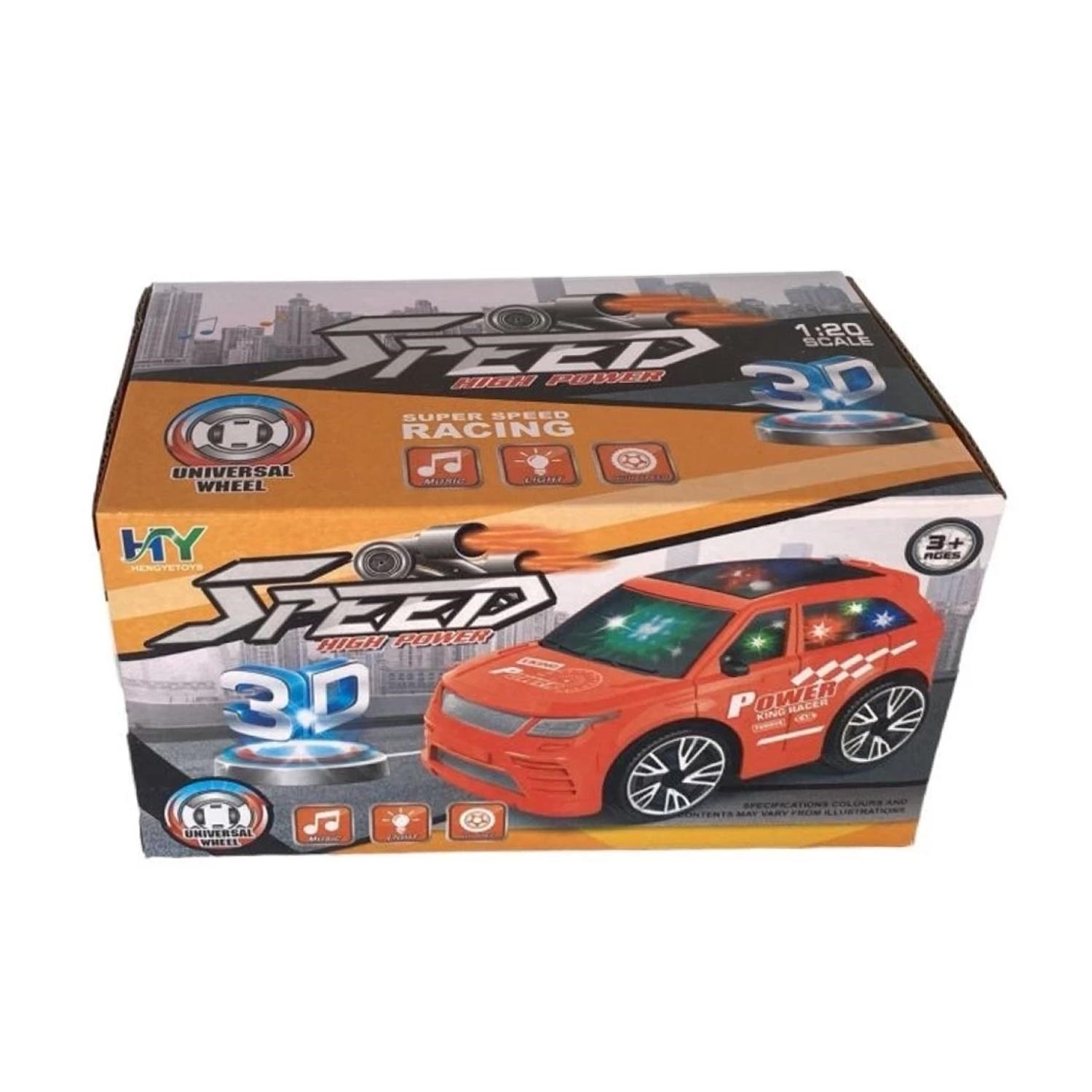 Prestij Pilli 3D Işıklı Müzikli Araba 007-1 Kırmızı