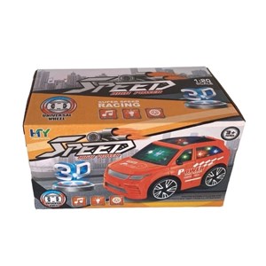 Prestij Pilli 3D Işıklı Müzikli Araba 007-1 Kırmızı
