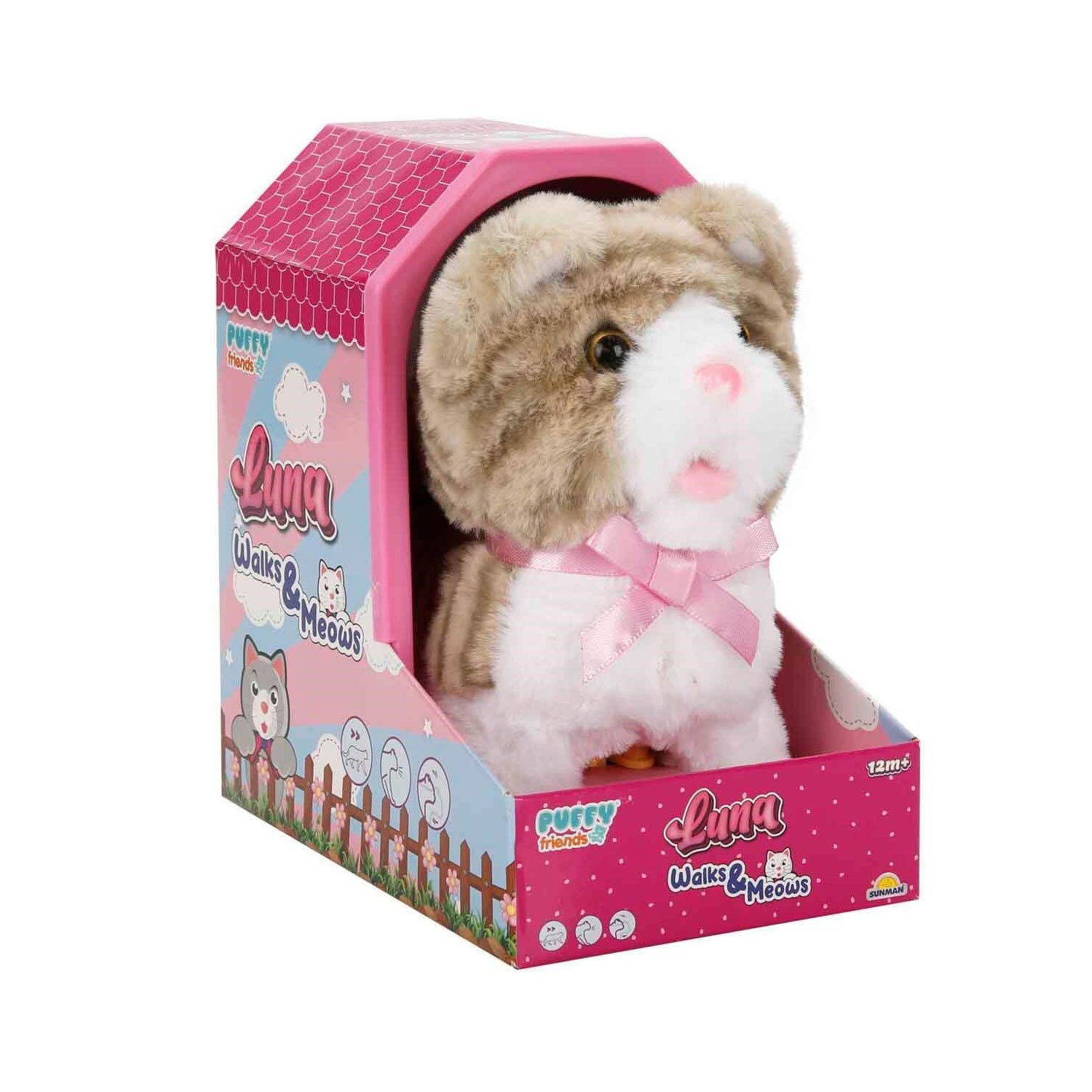 Puffy Friends Sevimli Peluş Kedicik S00047240 Beyaz