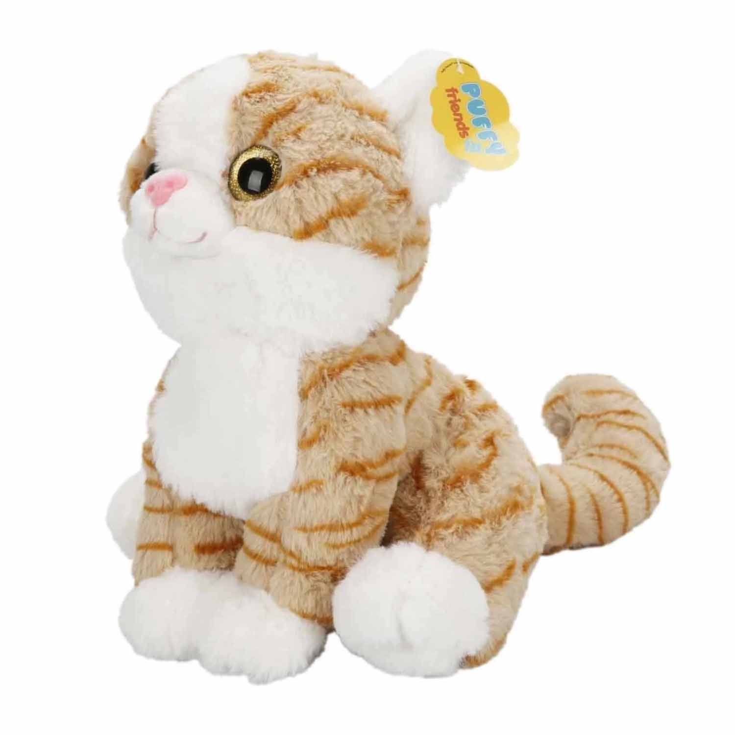 Puffy Friends Peluş Bıyıksız Kedi 30 Cm S00004774 Turuncu