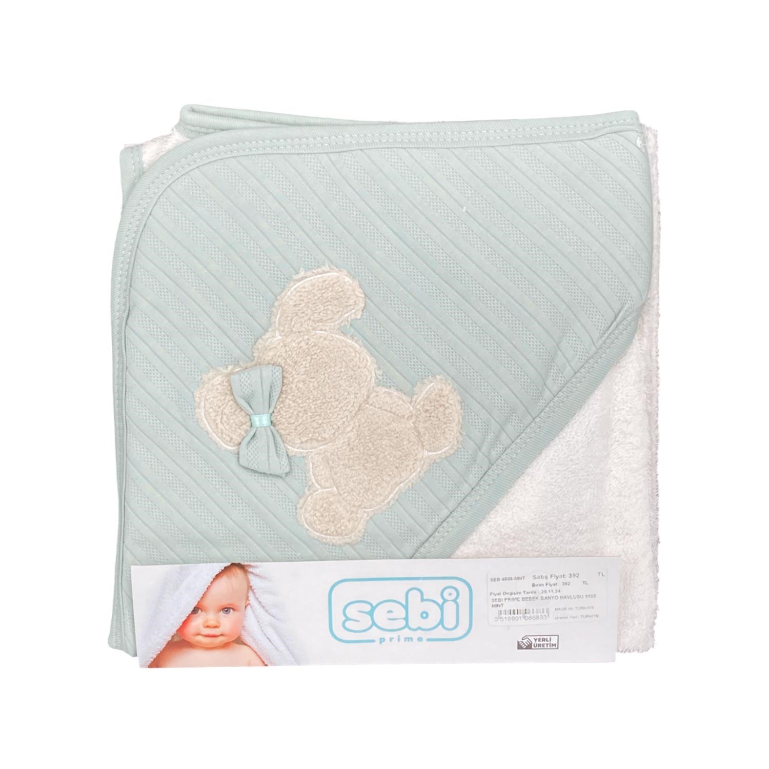 Sebi Prime Bebek Banyo Havlusu 9888 Mint