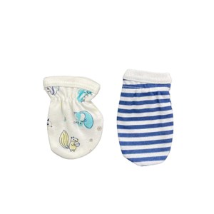 Sebi Bebek Eldiveni 0-3 Ay 9903 Ekru-Lacivert