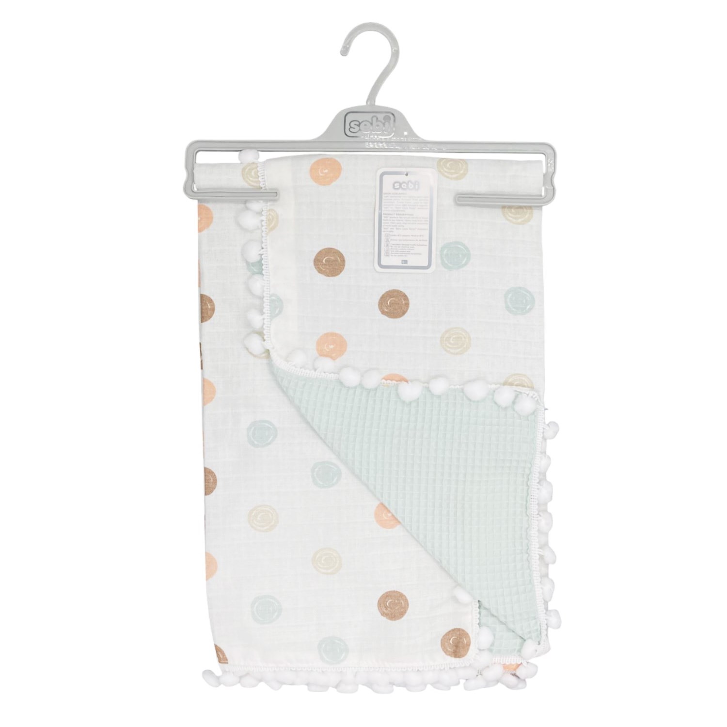 Sebi Bebe Ponponlu Battaniye 70x90cm 9212 Mint