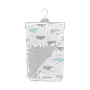 Sebi Bebe Ponponlu Battaniye 70x90cm 9212 Gri
