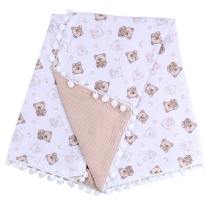 Sebi Bebe Ponponlu Battaniye 70x90cm 9212 Kahve
