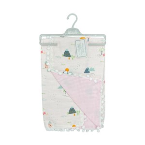Sebi Bebe Ponponlu Battaniye 70x90cm 9212 Pembe