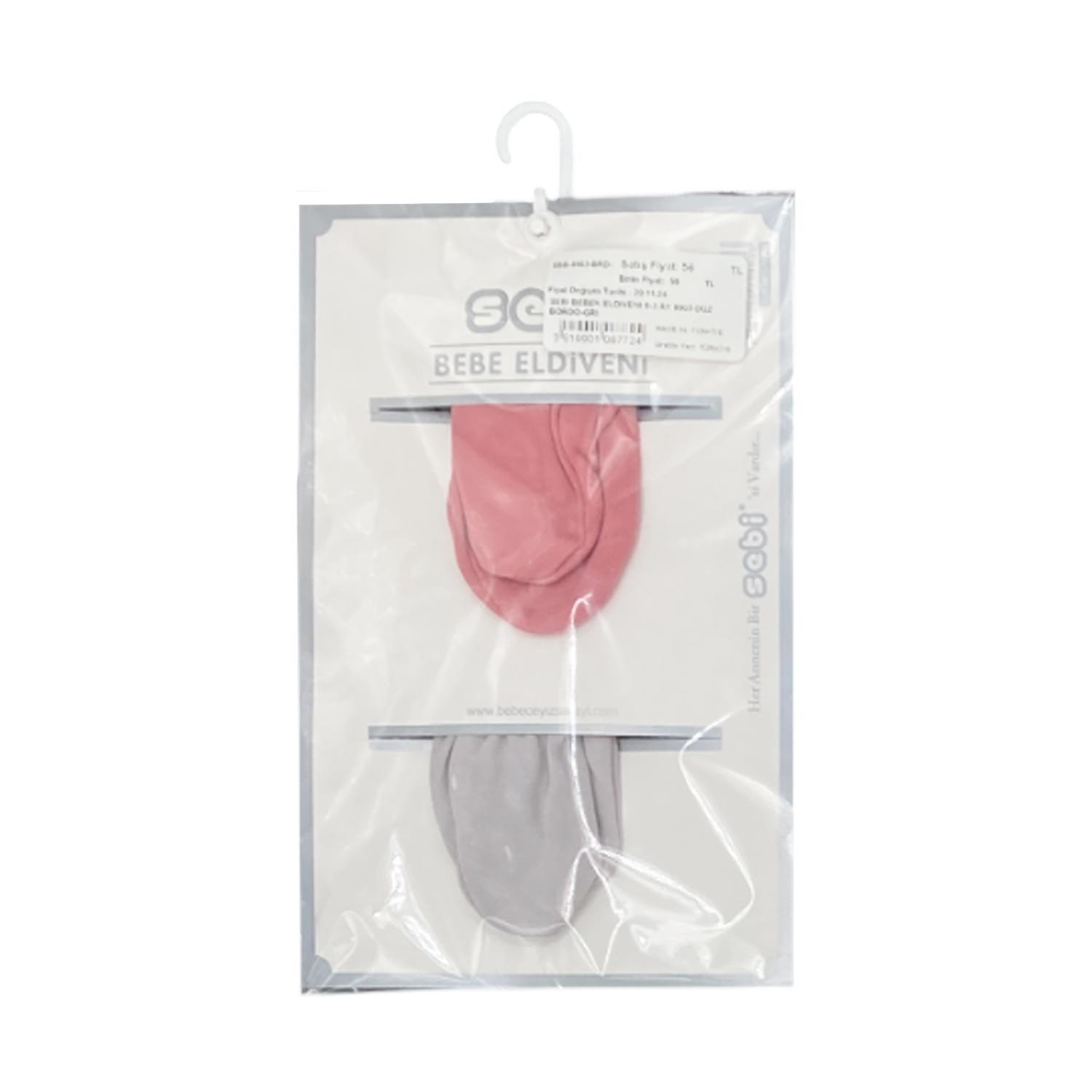 Sebi Bebek Eldiveni 0-3 Ay 9903 Bordo-Gri