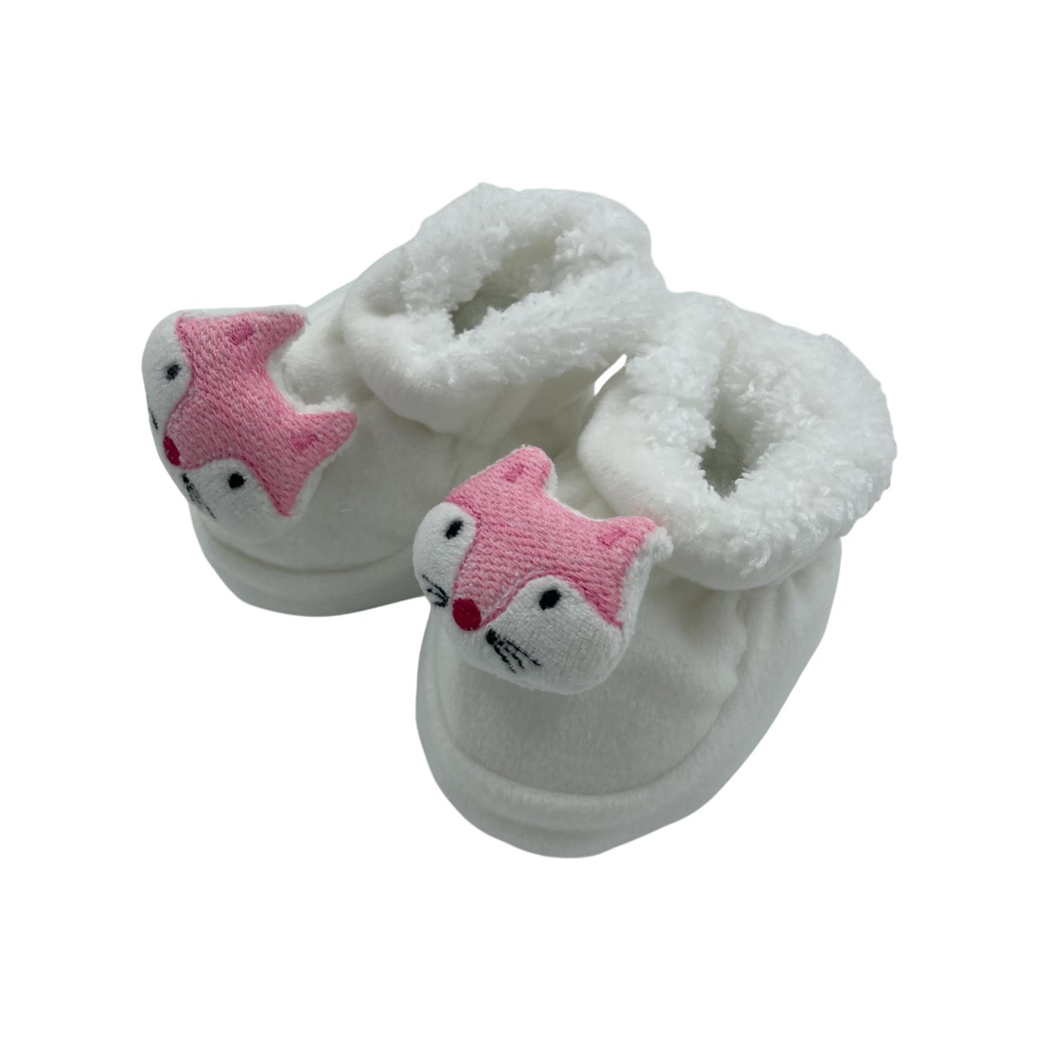 Minidamla Kadife Bebek Patiği 45087 Ekru-Pembe