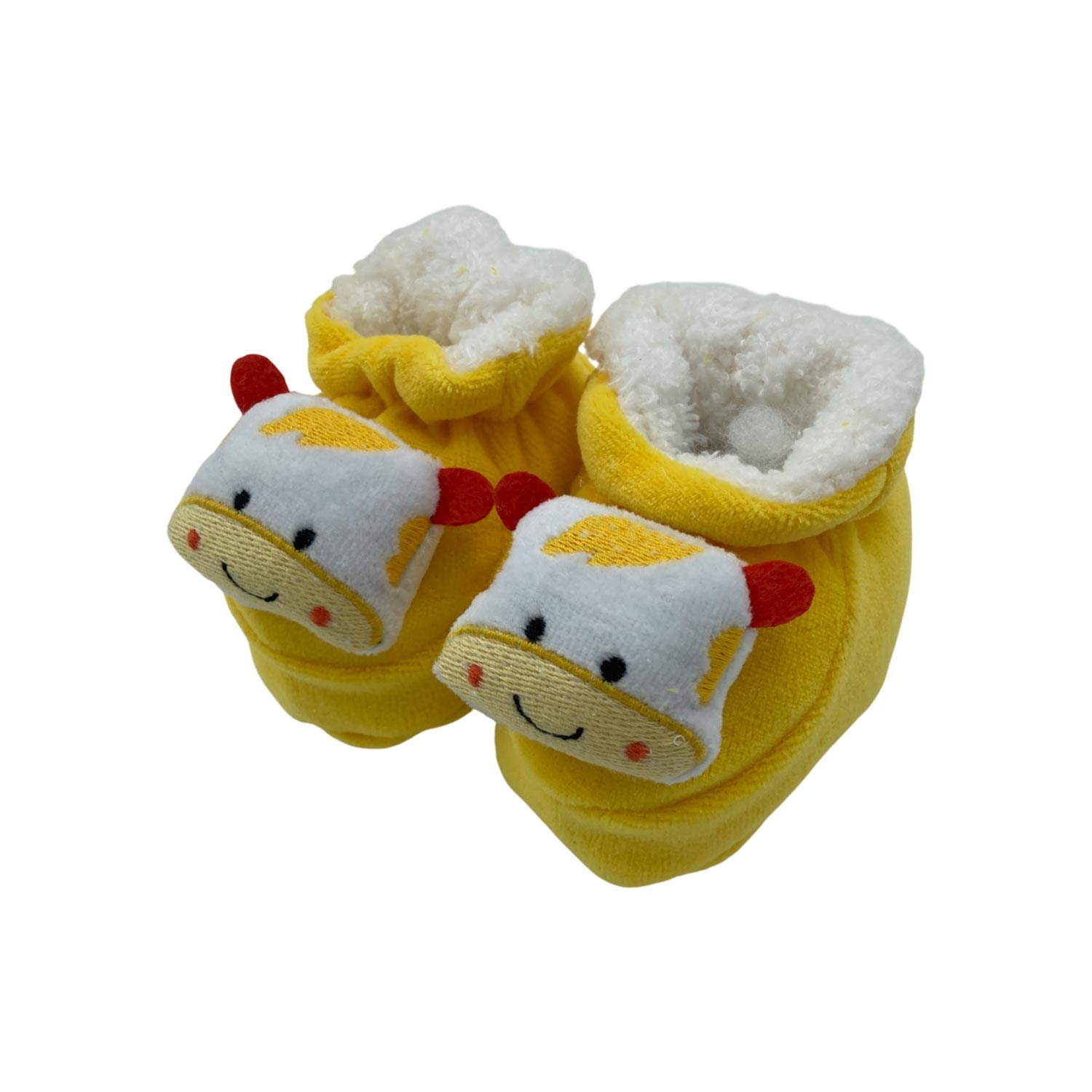 Minidamla Kadife Bebek Patiği 45087 Ekru-Sarı