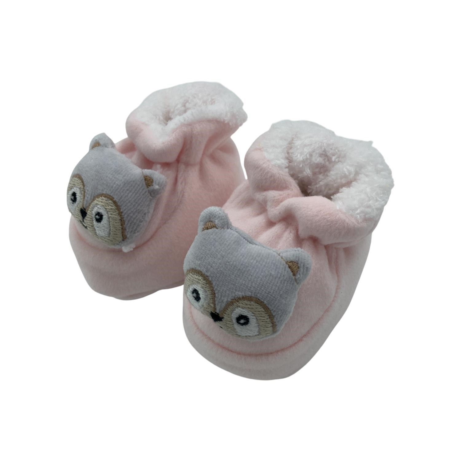 Minidamla Kadife Bebek Patiği 45087 Pembe-Ekru