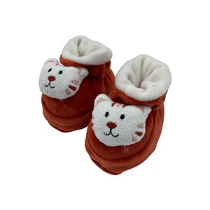 Minidamla Kadife Bebek Patiği 45087 Kiremit