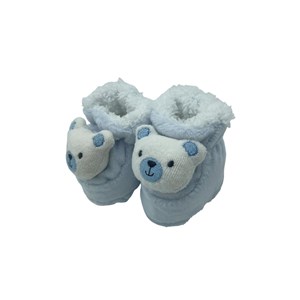 Minidamla Kadife Bebek Patiği 45087 Mavi