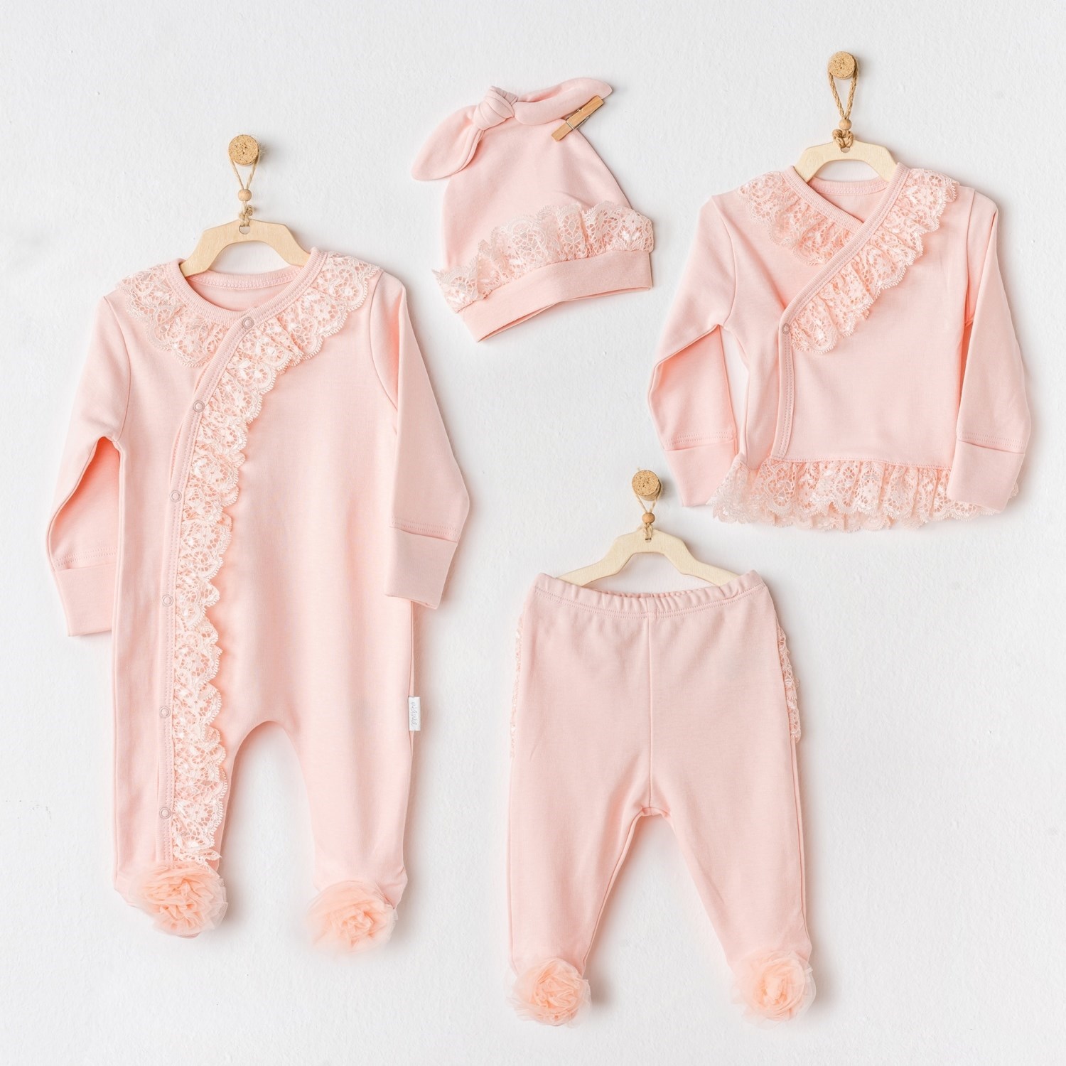 Andywawa Chic Girl 4'lü Bebek Hastane Seti AC25312 Somon