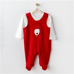 Andywawa Happy New Year Bebek Tulum Takım AC25339 Kırmızı