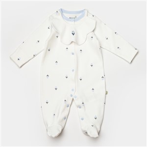 Biorganic Love Floral Yenidoğan Bebek Tulum 60791 Ekru