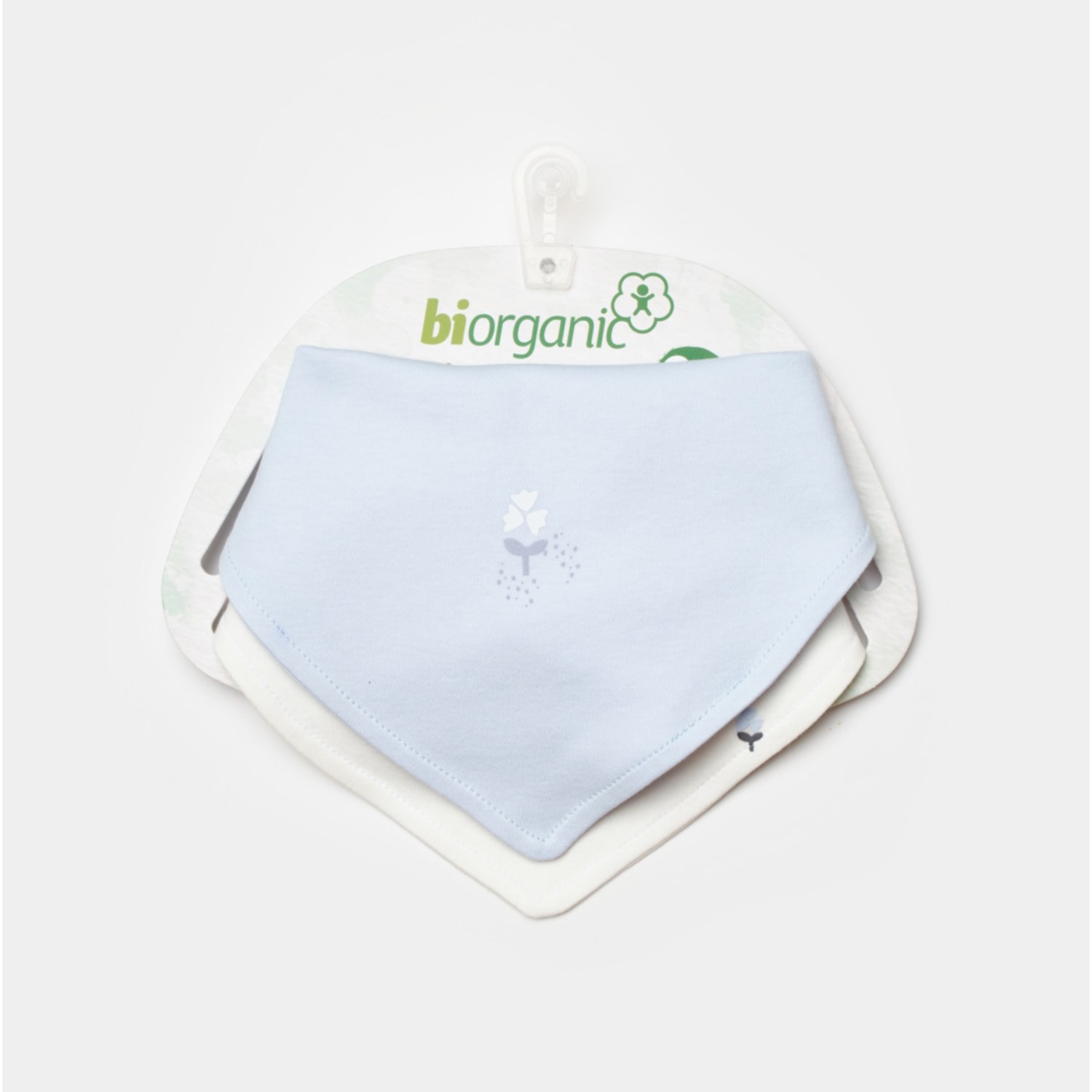 Biorganic Love Floral 2'li Fular Mama Önlüğü 72244 Ekru-Mavi