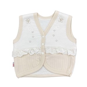Gaye Bebe Bebek Yeleği 4481 Krem