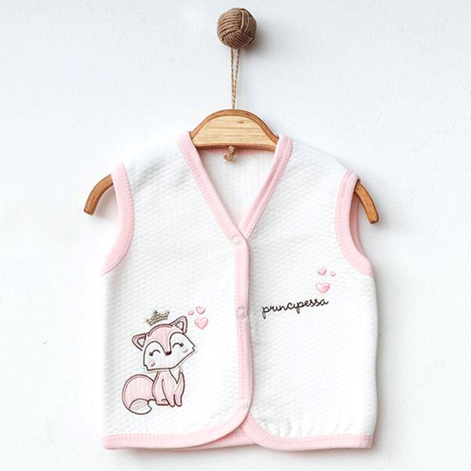 Ekebaby Lamia Lüks Kapitone Bebek Yeleği 44117 Pembe