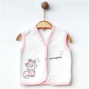 Ekebaby Lamia Lüks Kapitone Bebek Yeleği 44117 Pembe