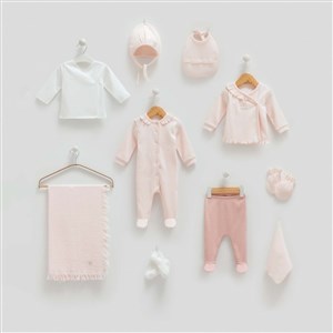 Caramell 10'lu Bebek Hastane Çıkış Seti ZK1273 Pembe
